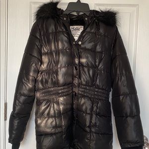 Big Girls coat with hood and faux fur